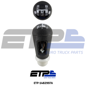 MANOPLA PALANCA CAMBIO SCANIA 124 PGR 6 CAMBIO NEGRO  S/BOTON